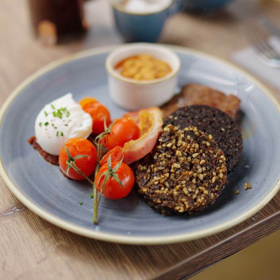 Black pudding served at The Sprig Bar restaurant